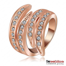 Latest Rose Gold Angel Wing Ring for Girls (Ri-HQ0063)